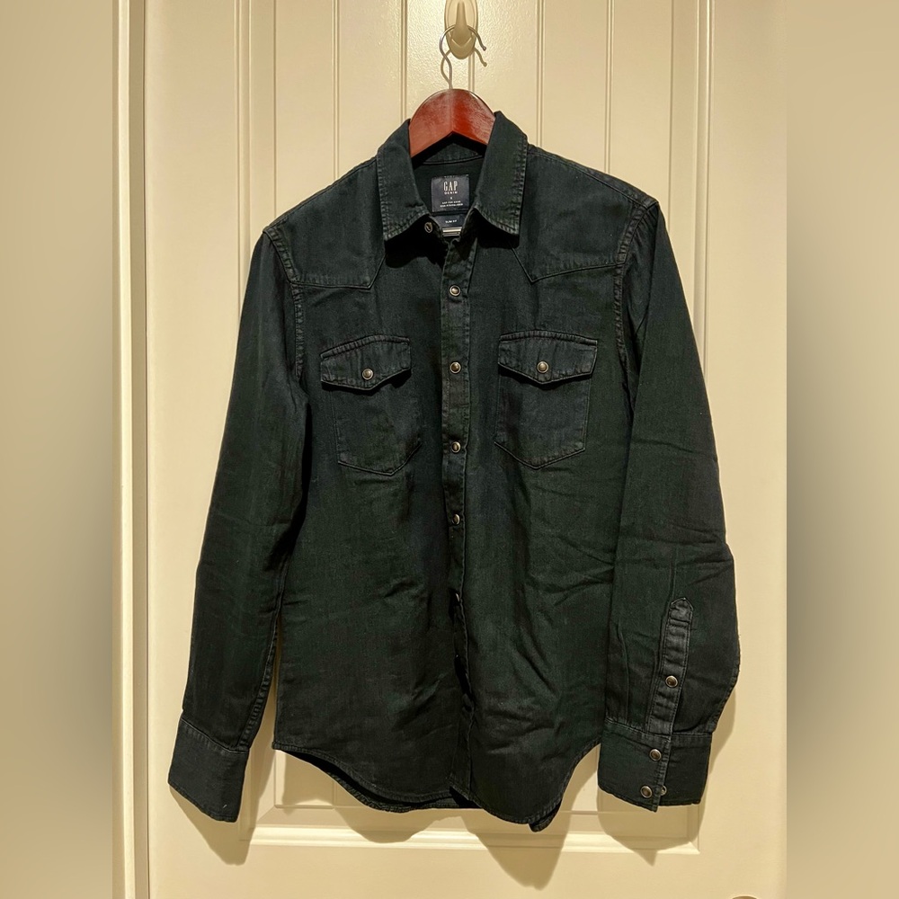 GAP Men's Dark Denim Shirt Jacket